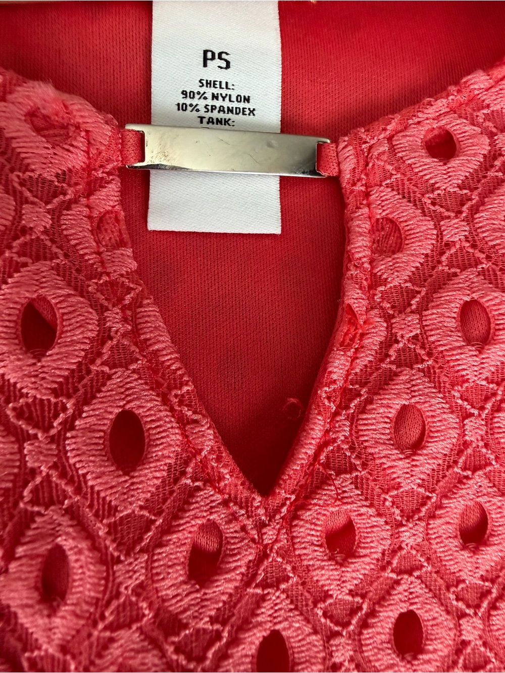 Ruby Rd. Coral Eyelet Blouse Chic Career Casual Top Size PS - Picture 6 of 7